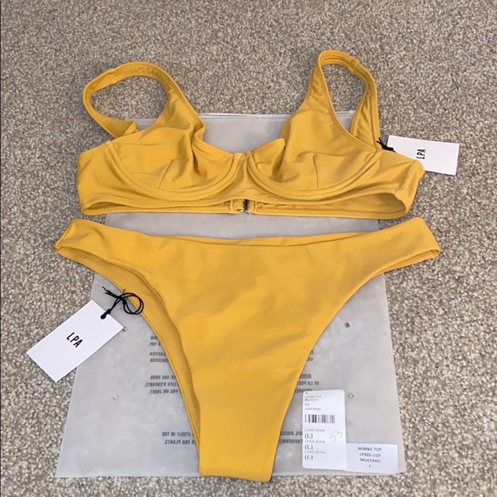 LPA swimsuit in mustard